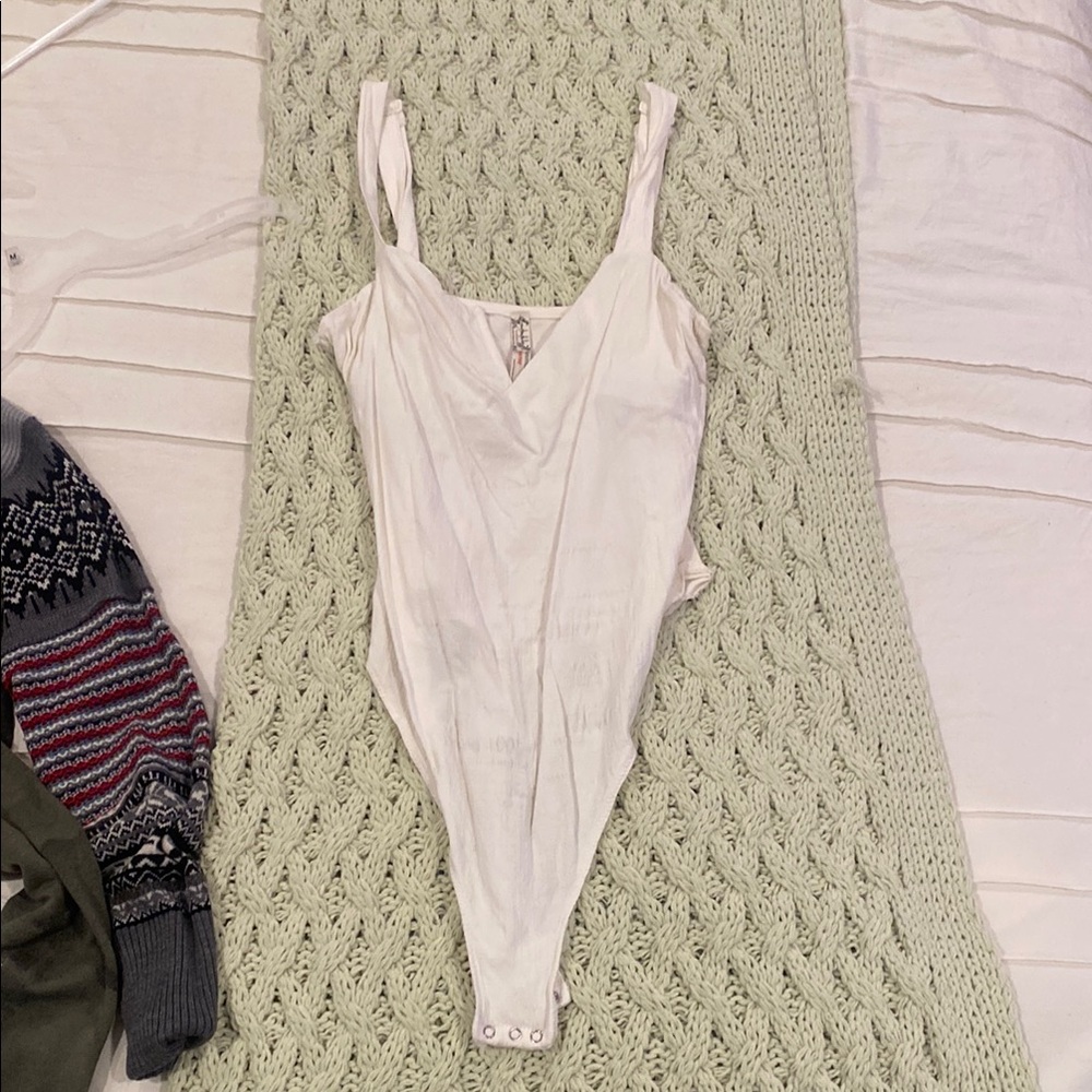 Free People White Bodysuit